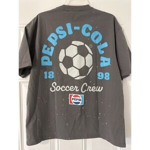 Pepsi Gray Soccer Crew 1898 Shirt Original Soda Theme 2025 Advertising T-Shirt.